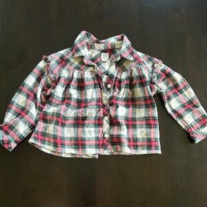 GAP Red and Green Plaid Button Down Shirt